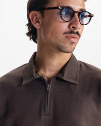 VALMONT ZIP POLO - BROWN