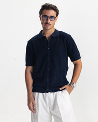 RIVIERA KNIT CARDIGAN - NAVY