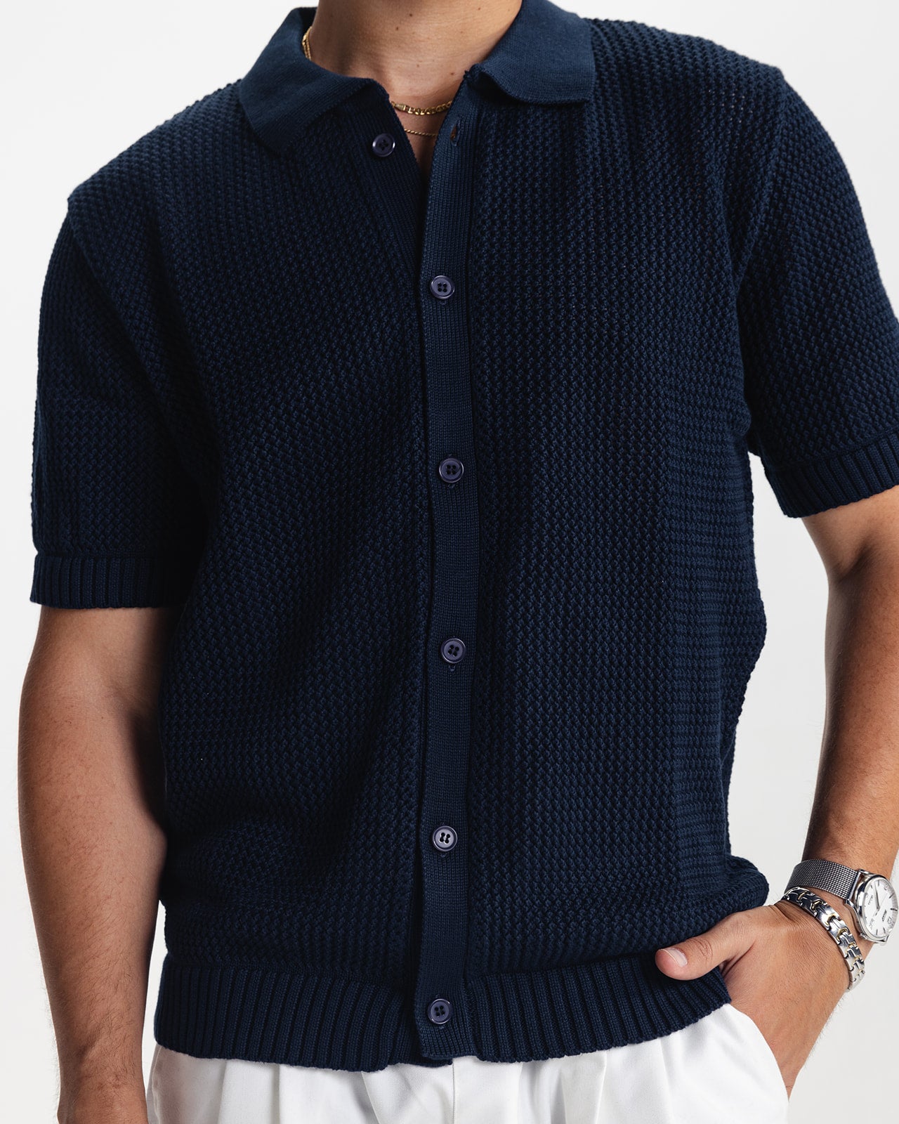 RIVIERA KNIT CARDIGAN - NAVY