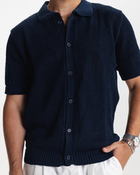 RIVIERA KNIT CARDIGAN - NAVY
