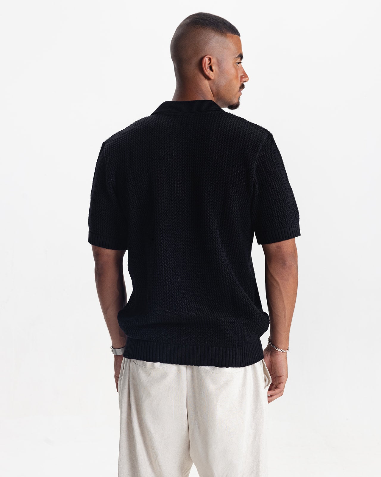 RIVIERA KNIT CARDIGAN - BLACK