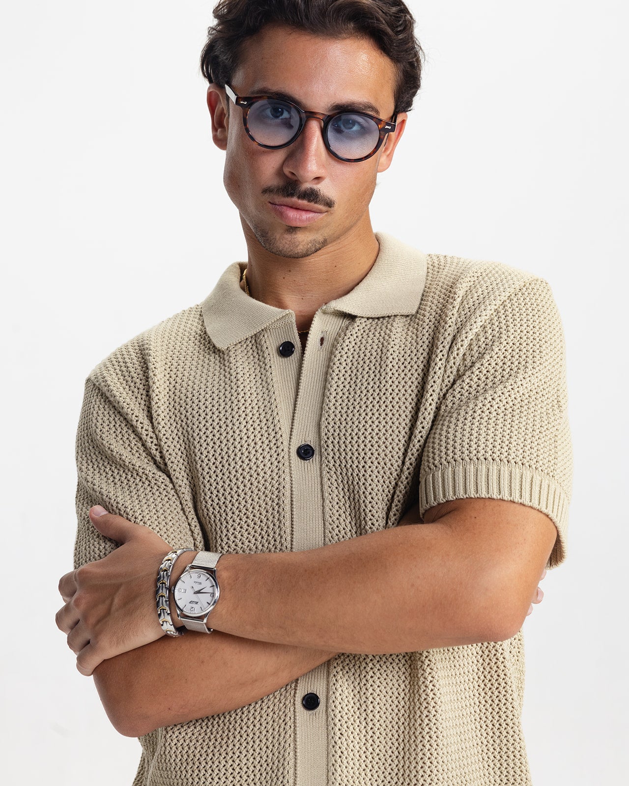 RIVIERA KNIT CARDIGAN - BEIGE