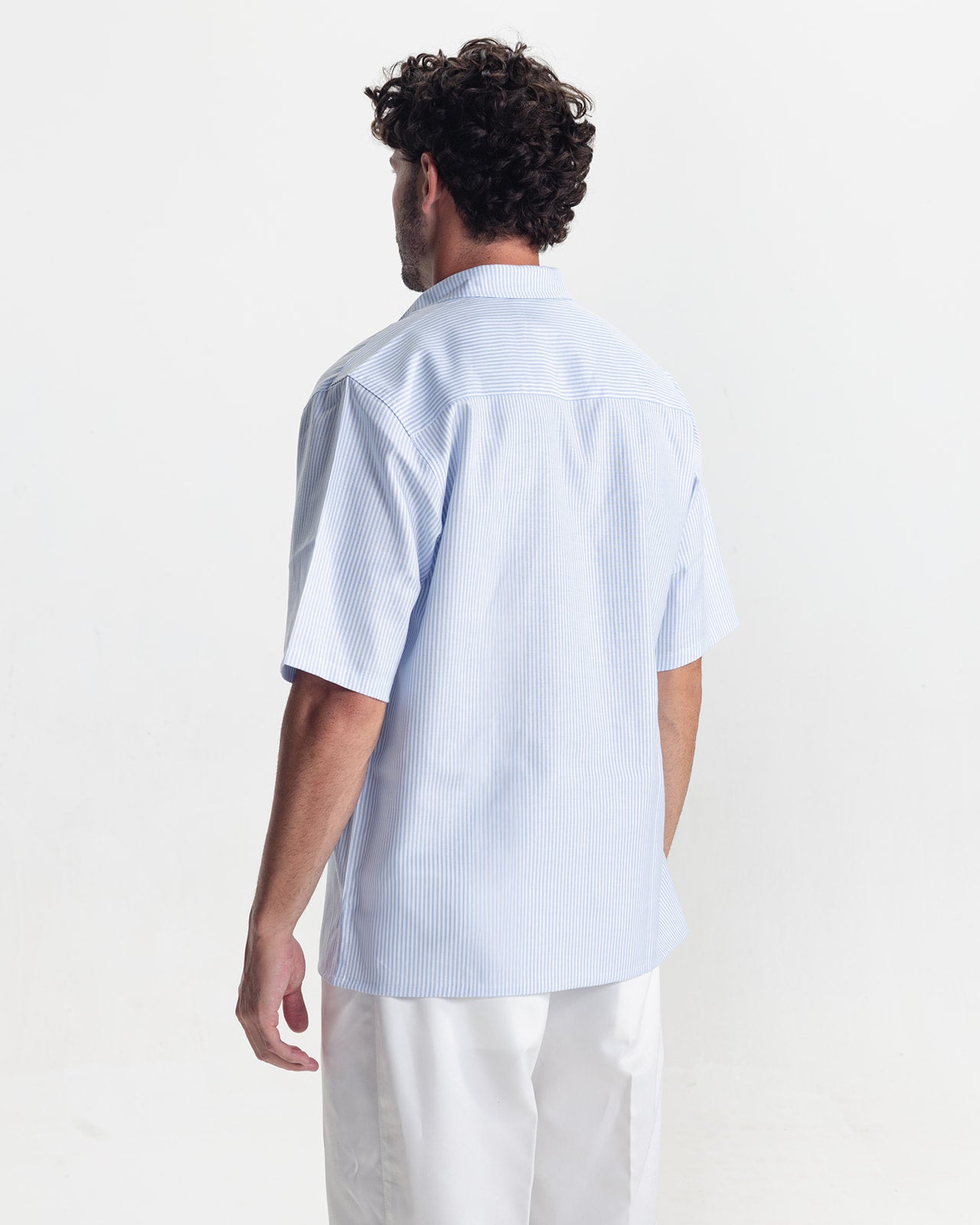 AZURE STRIPED SHIRT - SKY BLUE