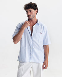 AZURE STRIPED SHIRT - SKY BLUE
