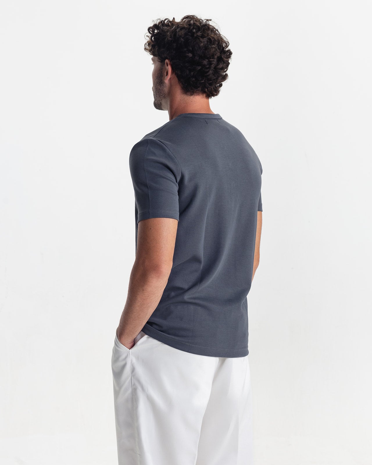 HENLEY TEE - GREY