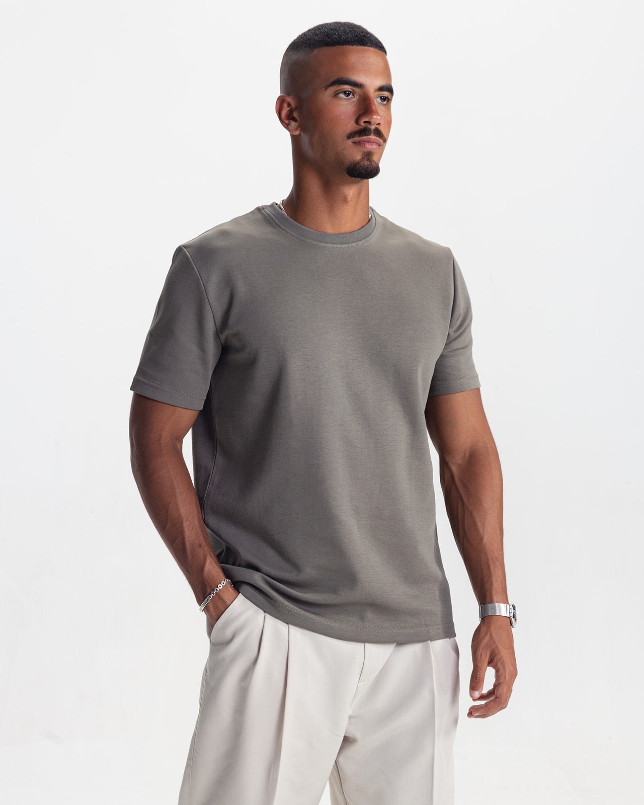 THE INITIAL T-SHIRT - OLIVE