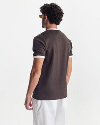 RINGER TEE - BROWN