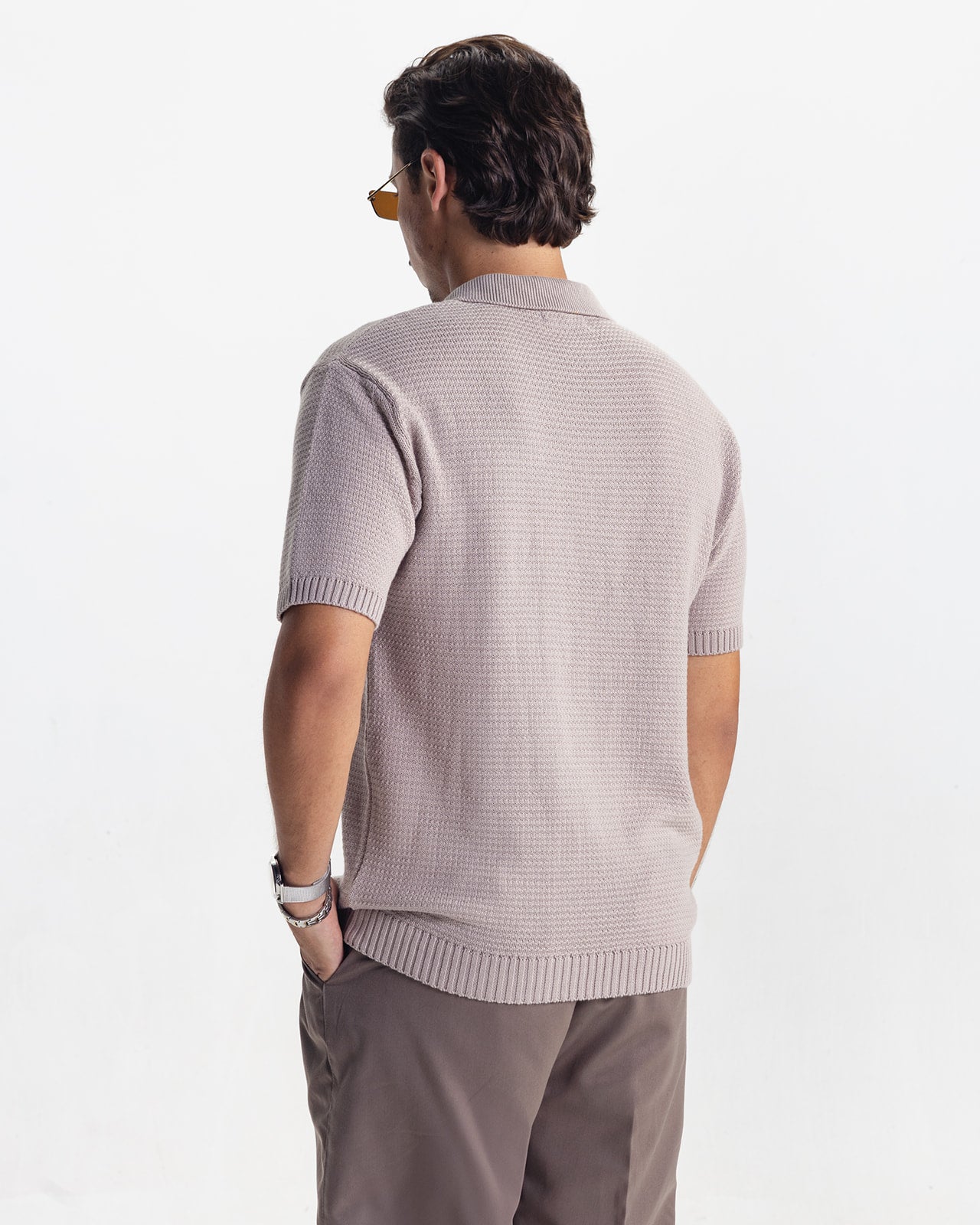 BELLAGIO KNIT POLO - TAUPE