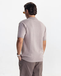 BELLAGIO KNIT POLO - TAUPE