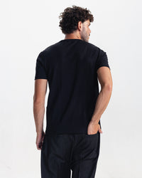 HENLEY TEE -BLACK
