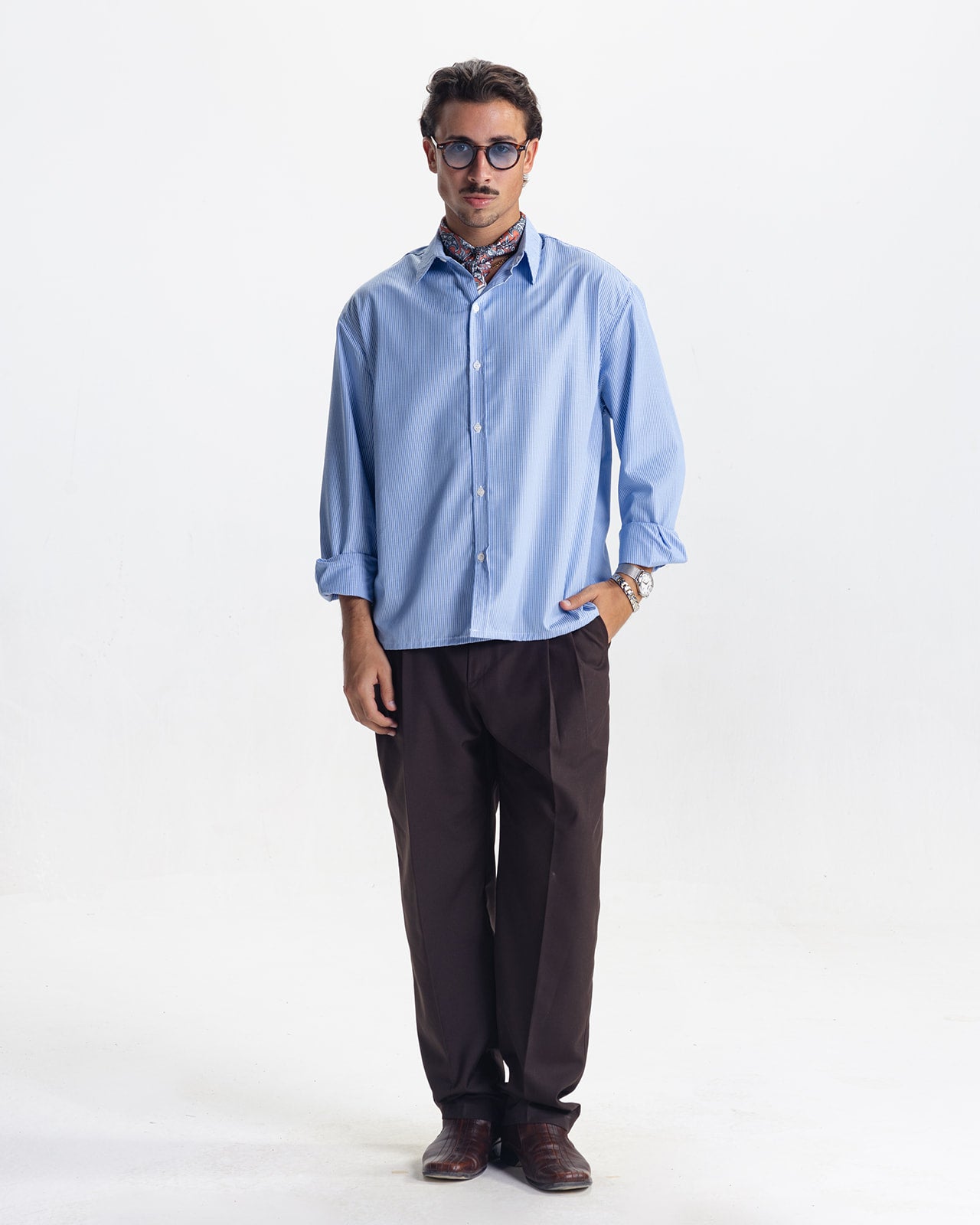 VERONA STRIPED SHIRT - BLUE