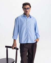 VERONA STRIPED SHIRT - BLUE