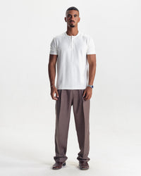 HENLEY TEE - WHITE