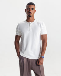 HENLEY TEE - WHITE