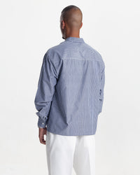 MARINO STRIPED SHIRT - GREY