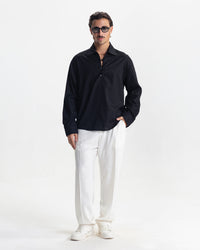 KINGSLEY LINEN SHIRT - BLACK