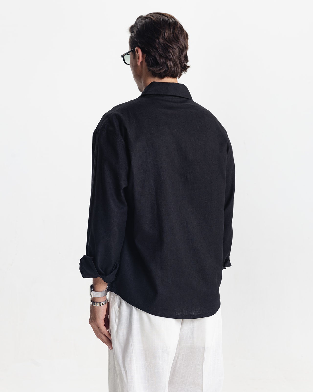 KINGSLEY LINEN SHIRT - BLACK