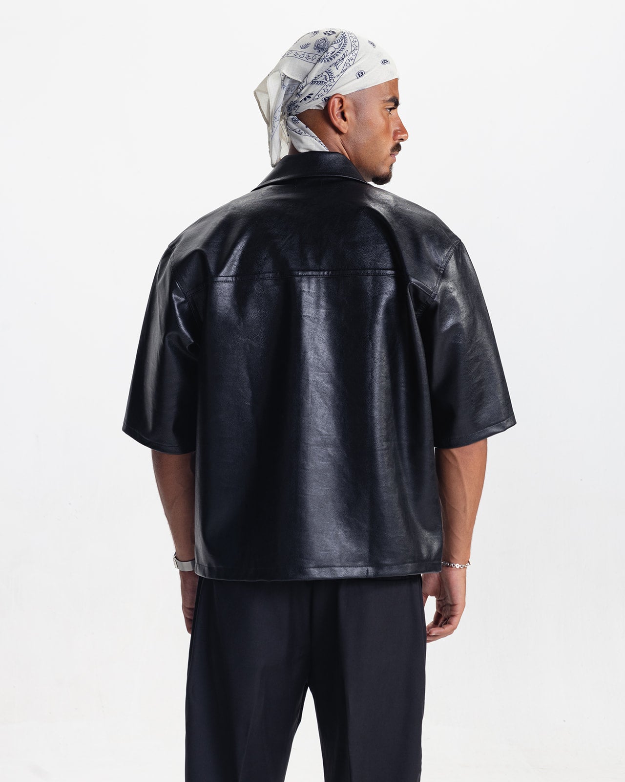 LIGHTWEIGHT LEATHER OVERSHIRT