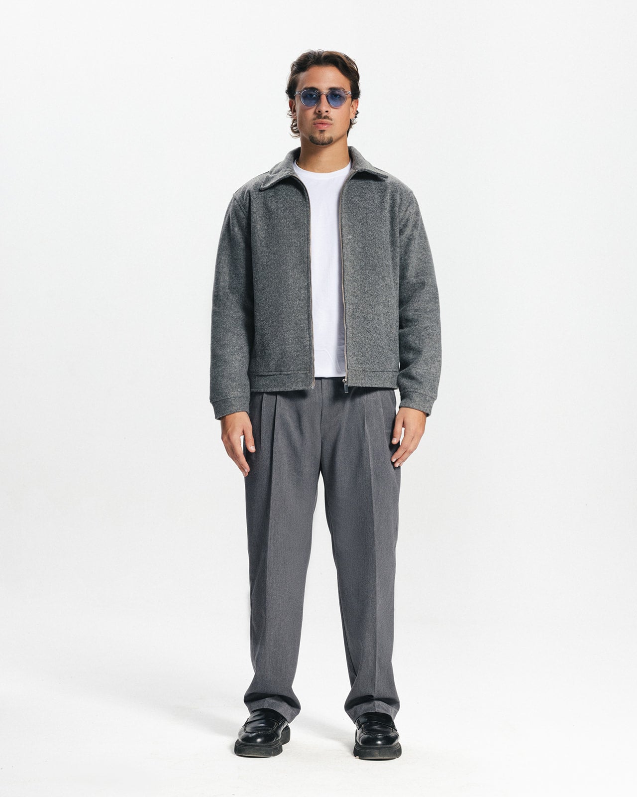ICON WOOL JACKET - GREY