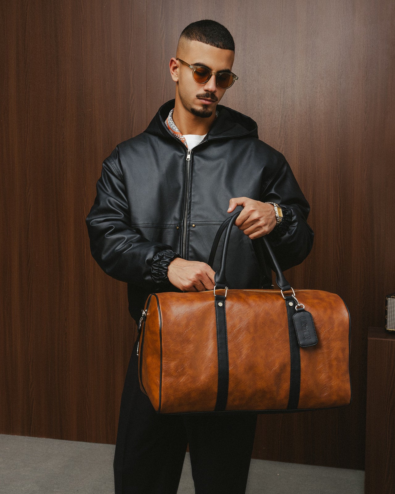 THE ORIGINAL DUFFLE - COGNAC NERO