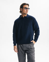 BELLAGIO KNITTED POLO - NAVY
