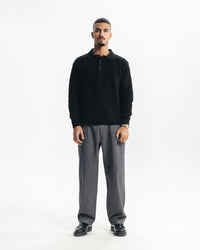 BELLAGIO KNITTED POLO - BLACK