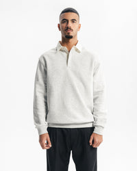 CONTRAST COLLAR SWEATER - GREY