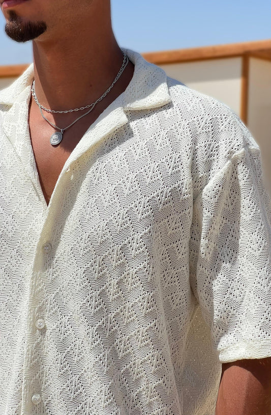THE CROCHET SHIRT - WHITE