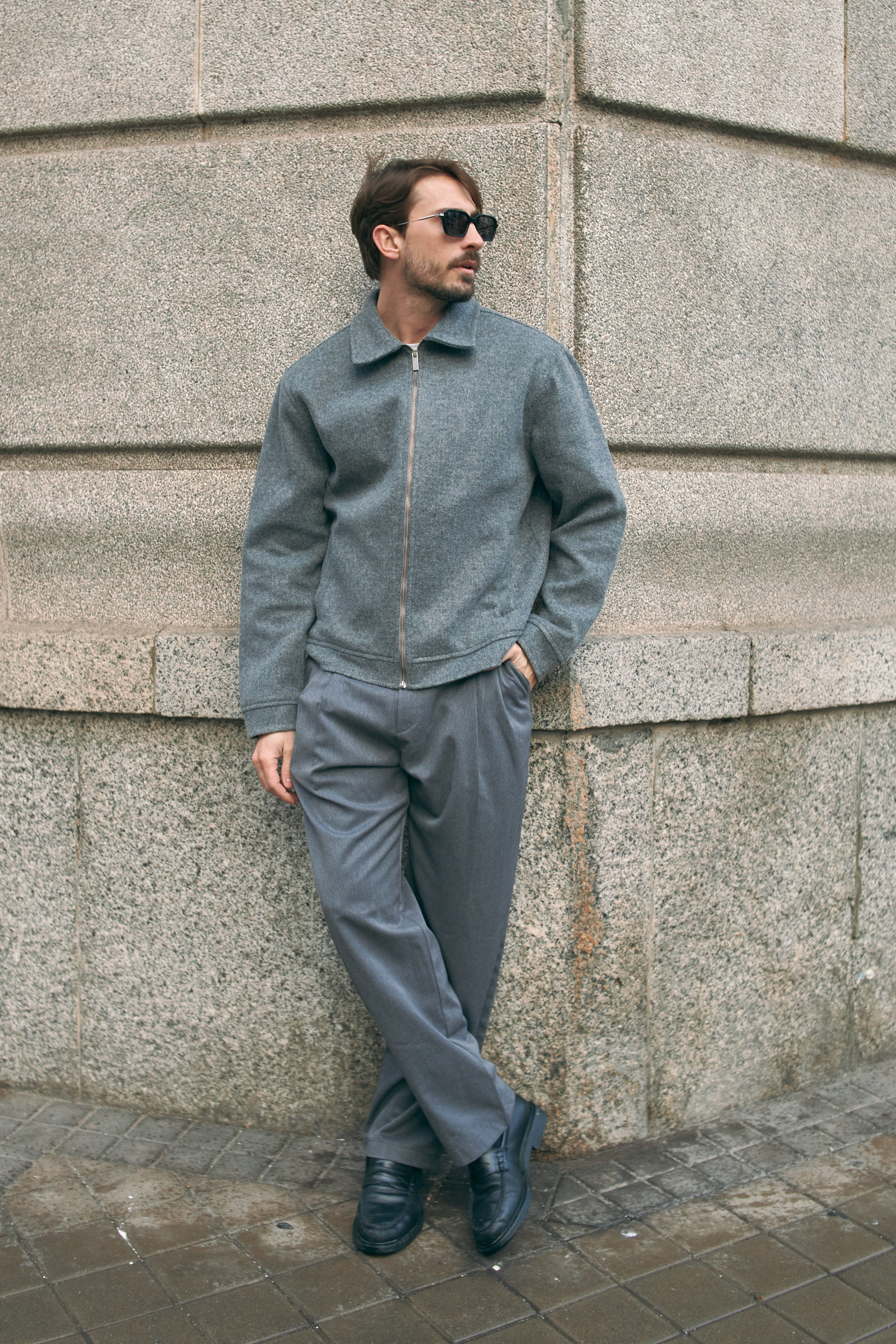 ICON WOOL JACKET - GREY