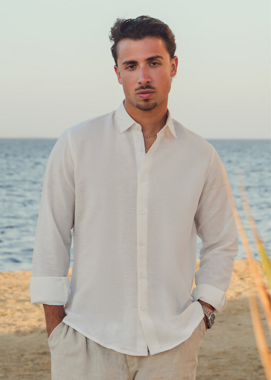 LINEN SHIRT - WHITE