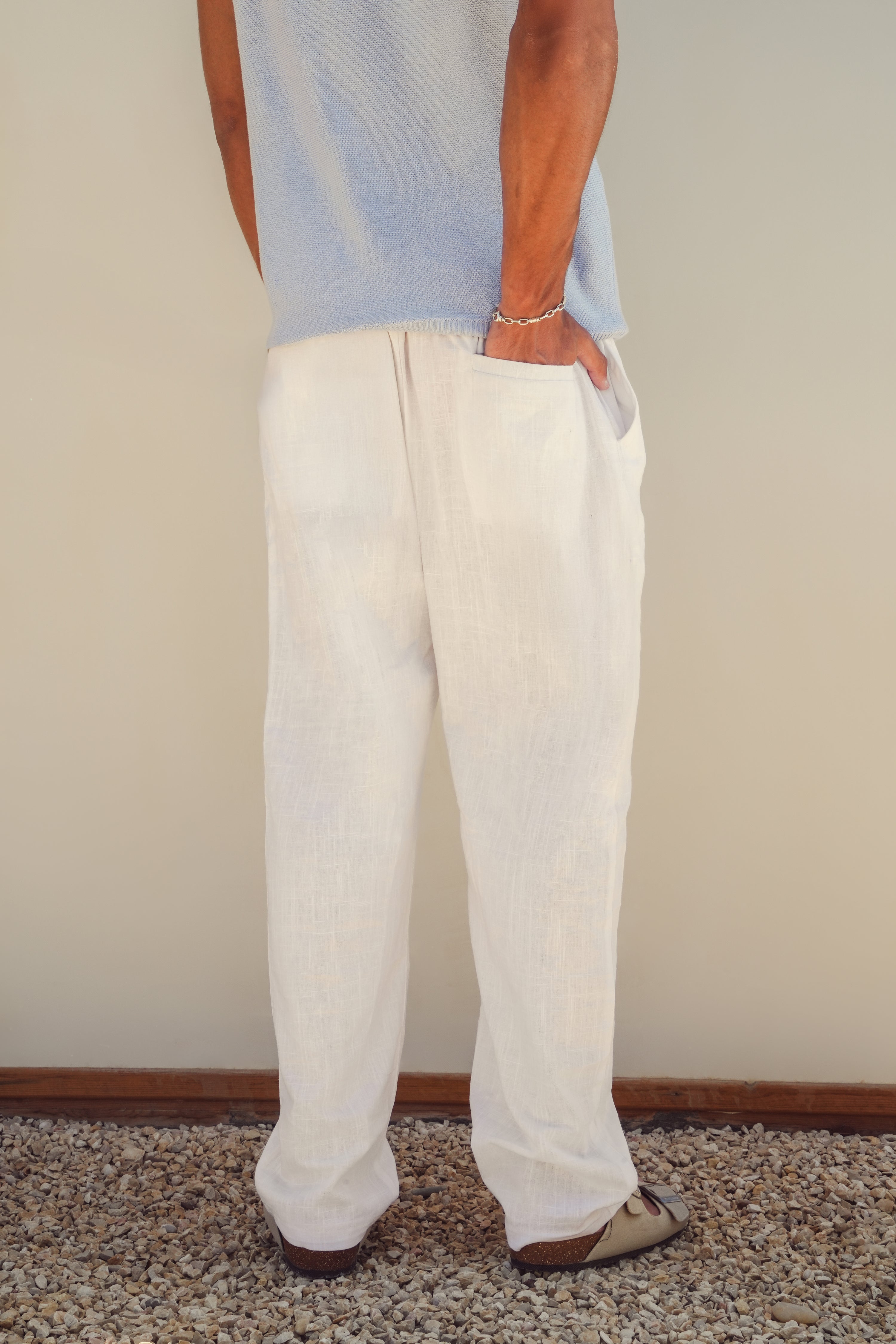 LINEN PANTS - WHITE