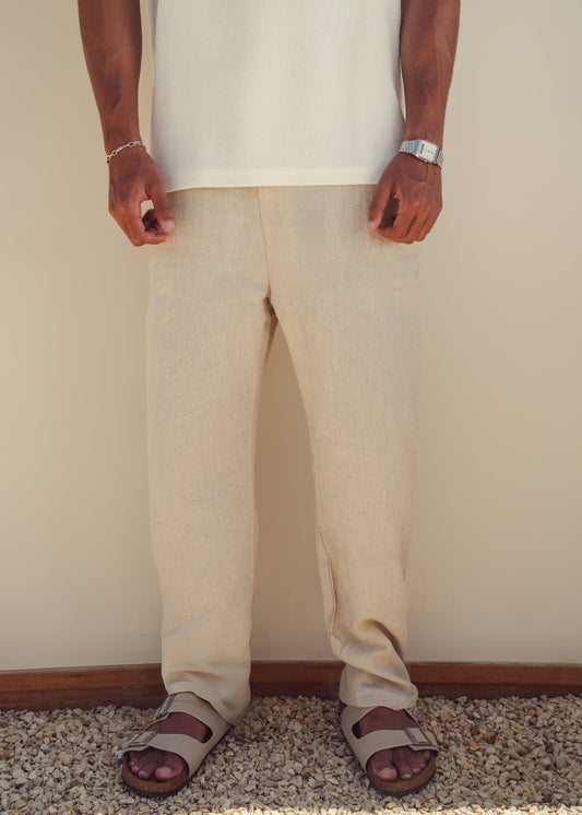 LINEN PANTS - BEIGE