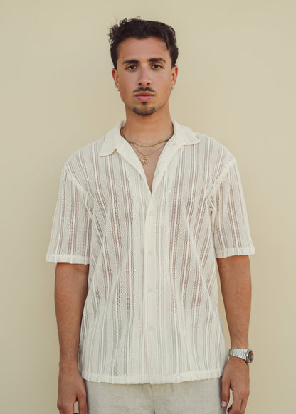 KNITTED SHIRT - WHITE