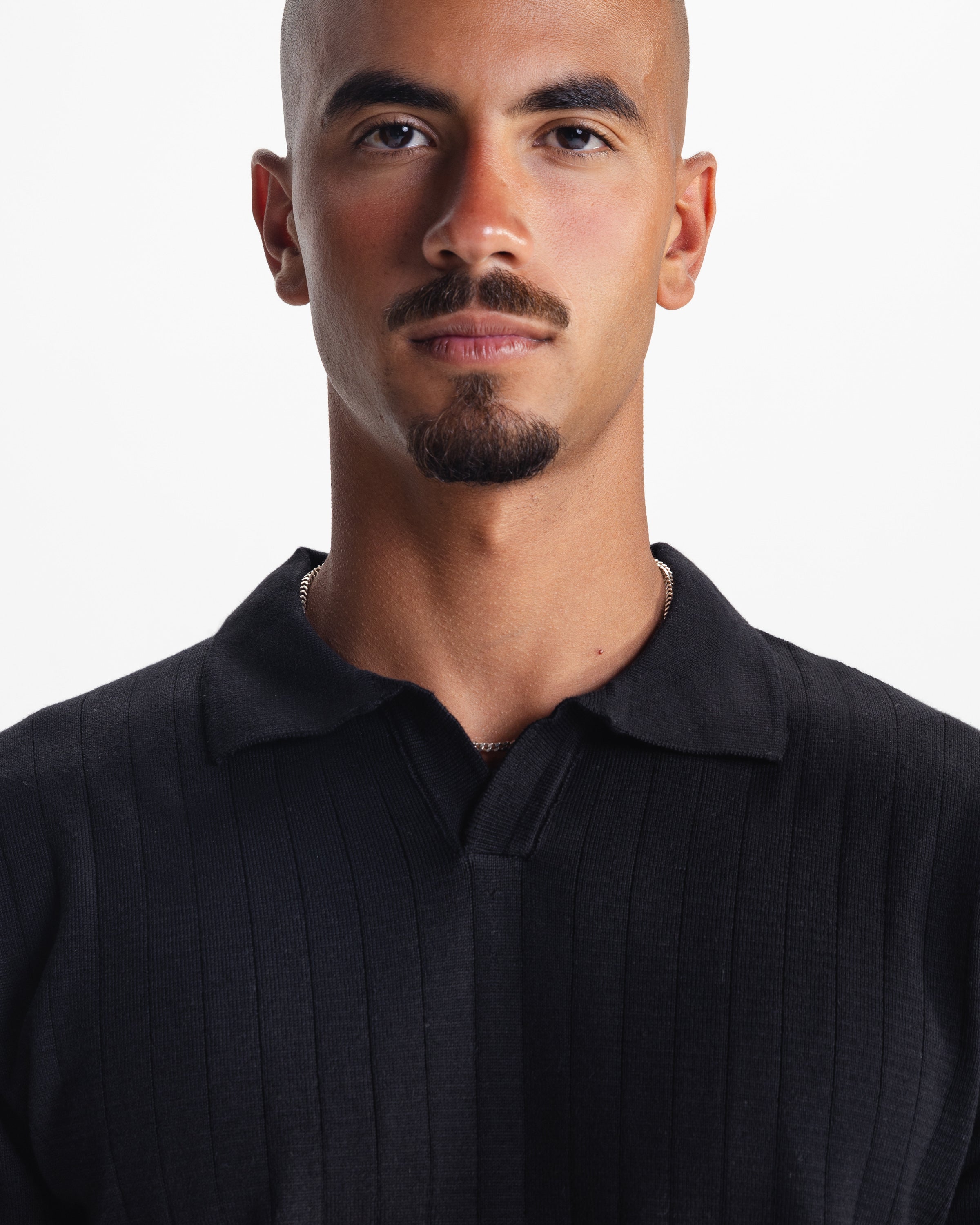 MILANO KNIT POLO - BLACK