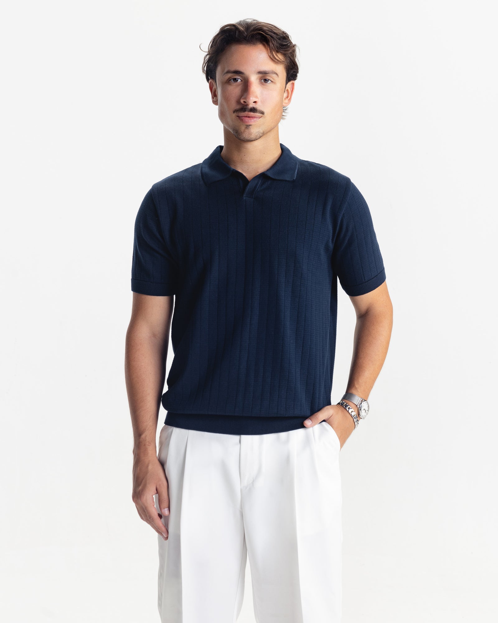 MILANO KNIT POLO - NAVY