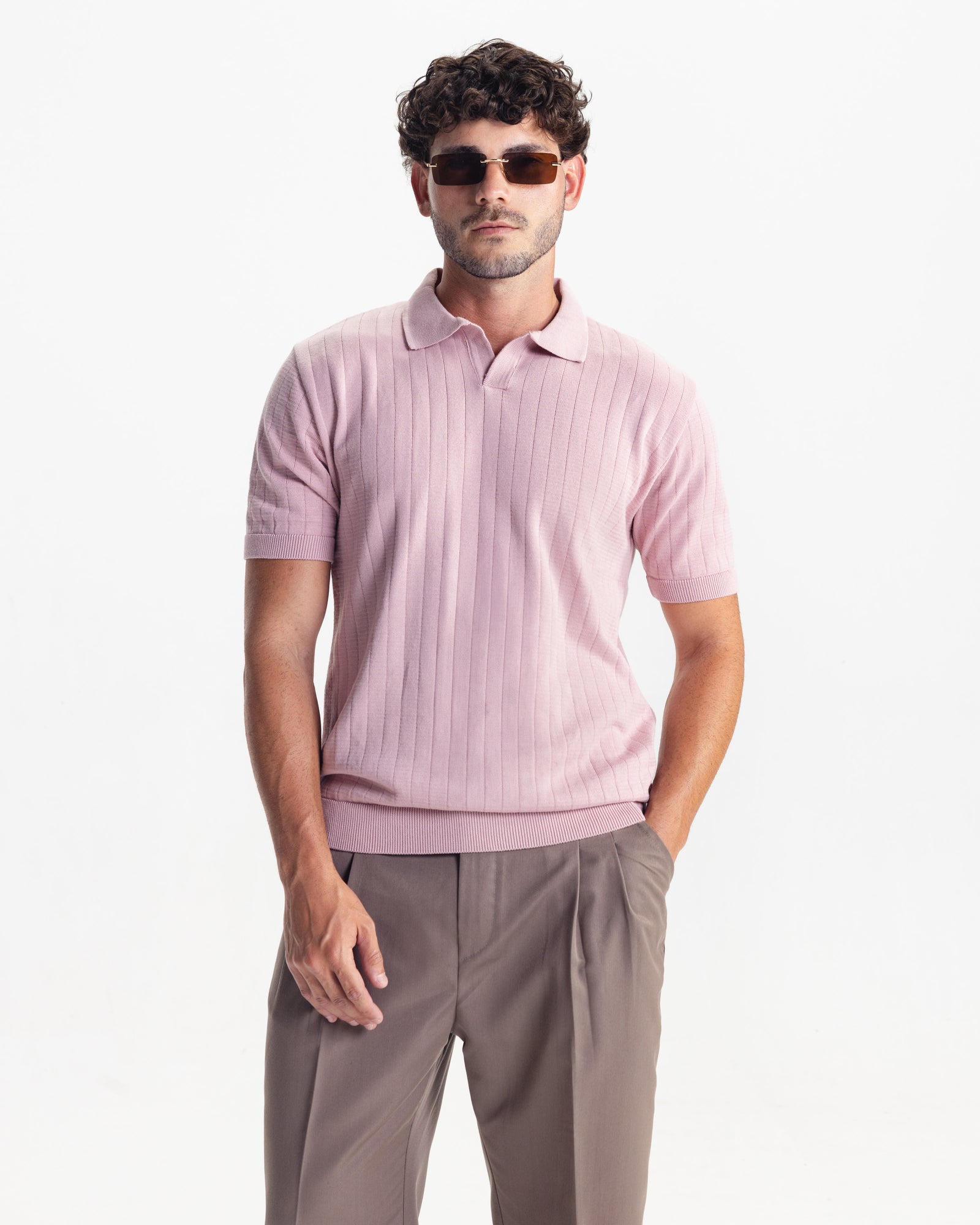 MILANO KNIT POLO - PINK