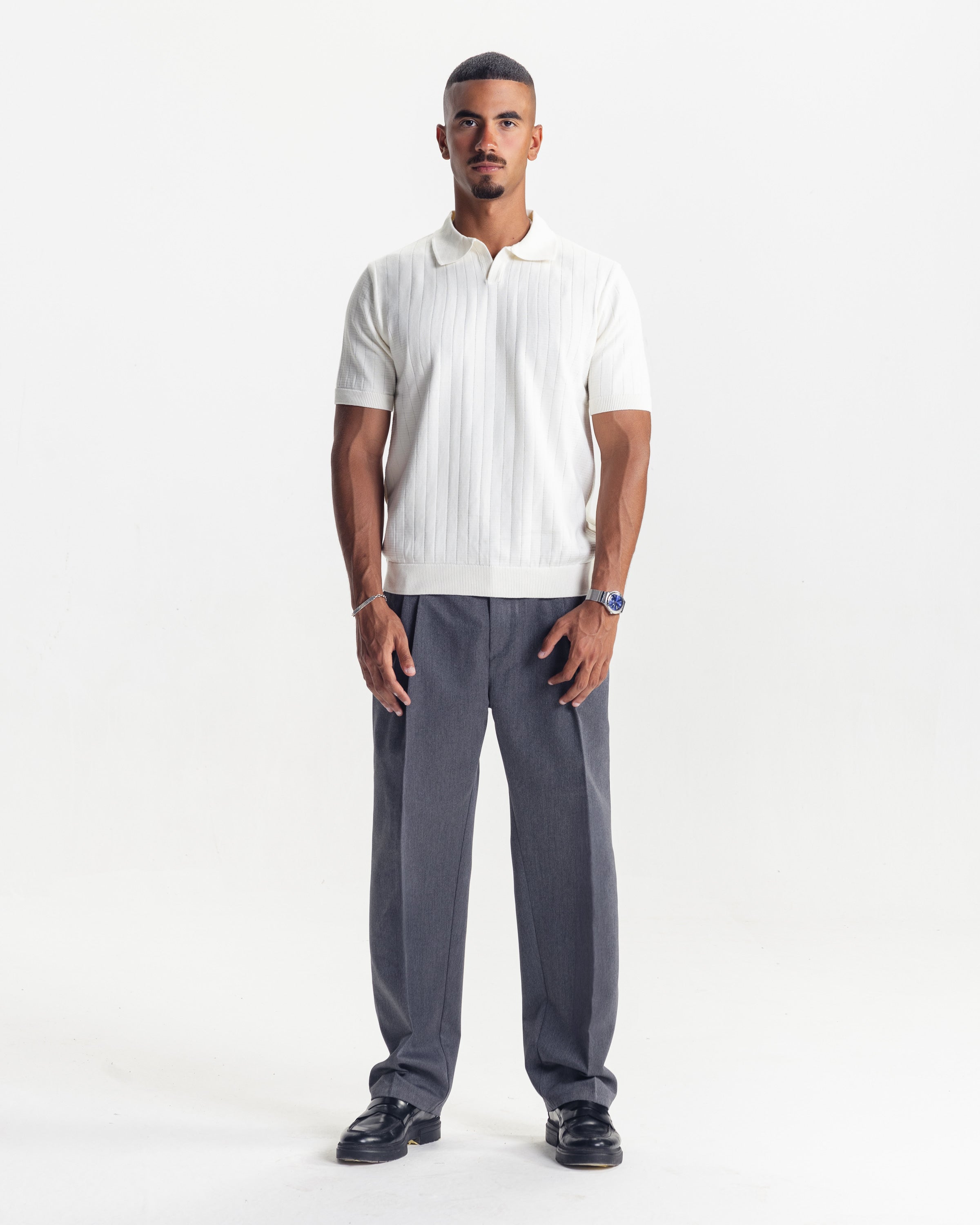 MILANO KNIT POLO - WHITE