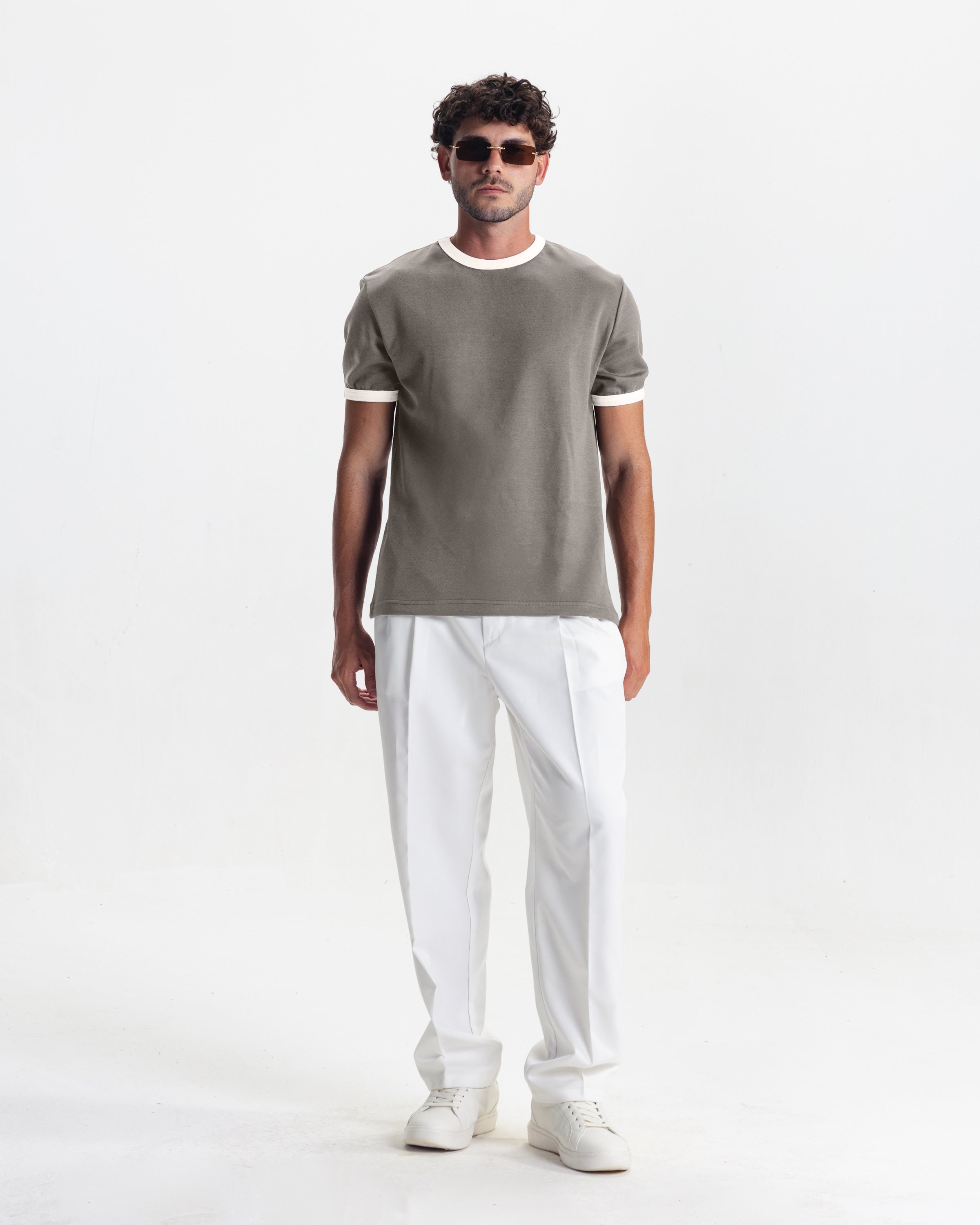 RINGER TEE - OLIVE
