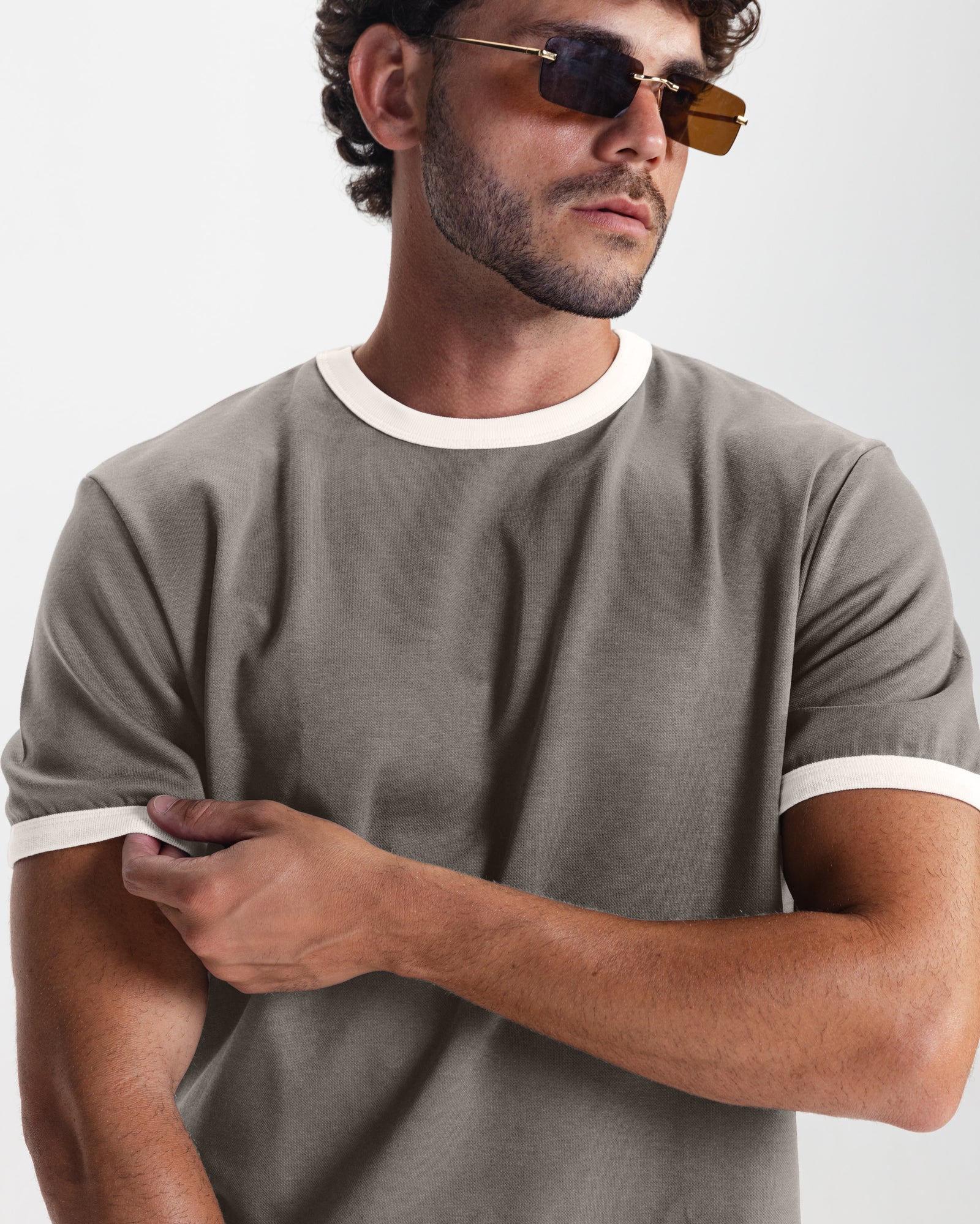 RINGER TEE - OLIVE