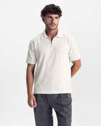 VALMONT ZIP POLO - WHITE