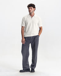 VALMONT ZIP POLO - WHITE